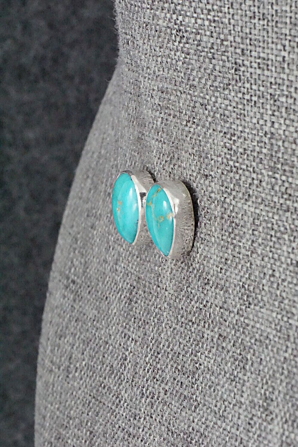 Turquoise & Sterling Silver Earrings - Marco Begaye