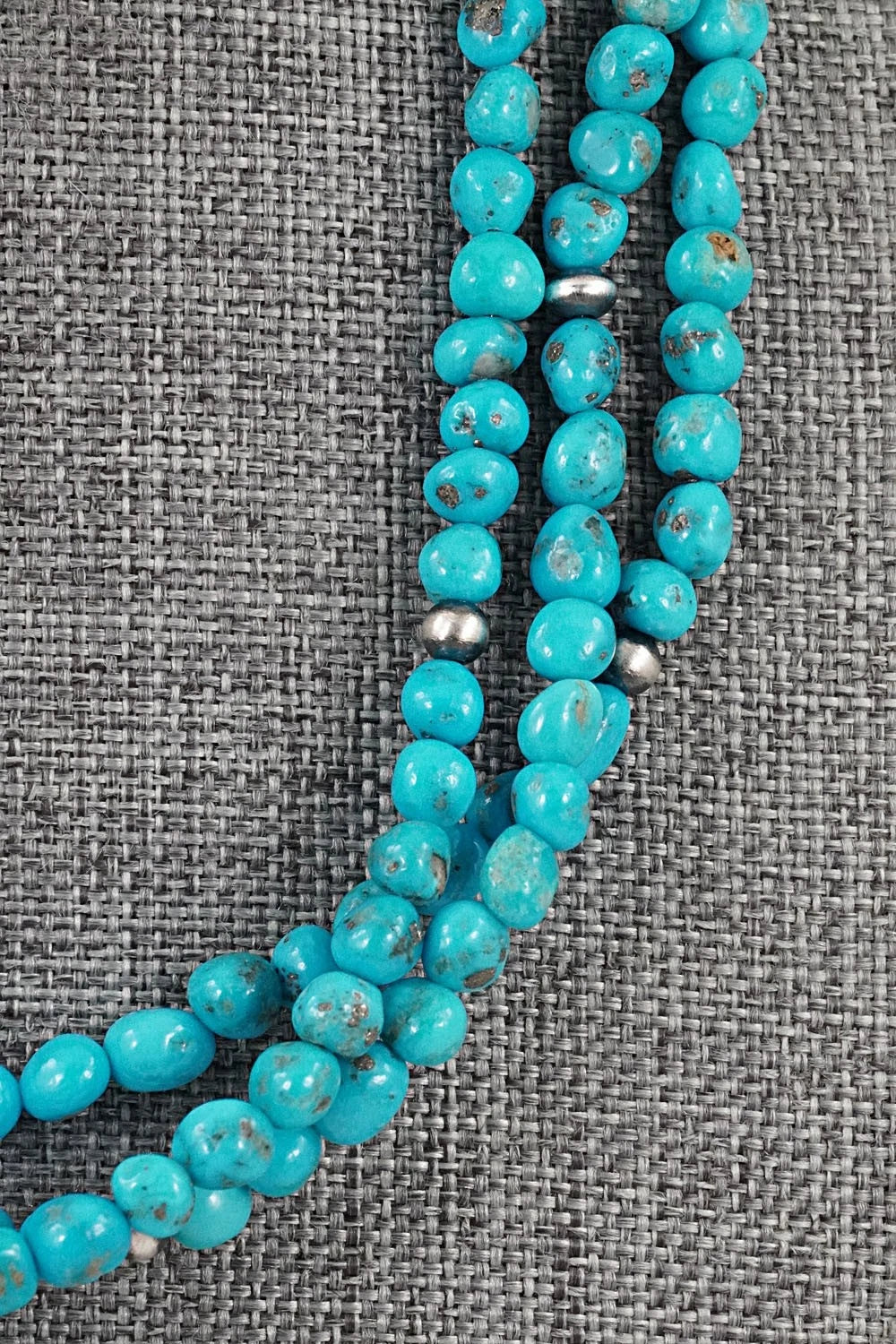 Turquoise & Sterling Silver Necklace - Theresa Skeets