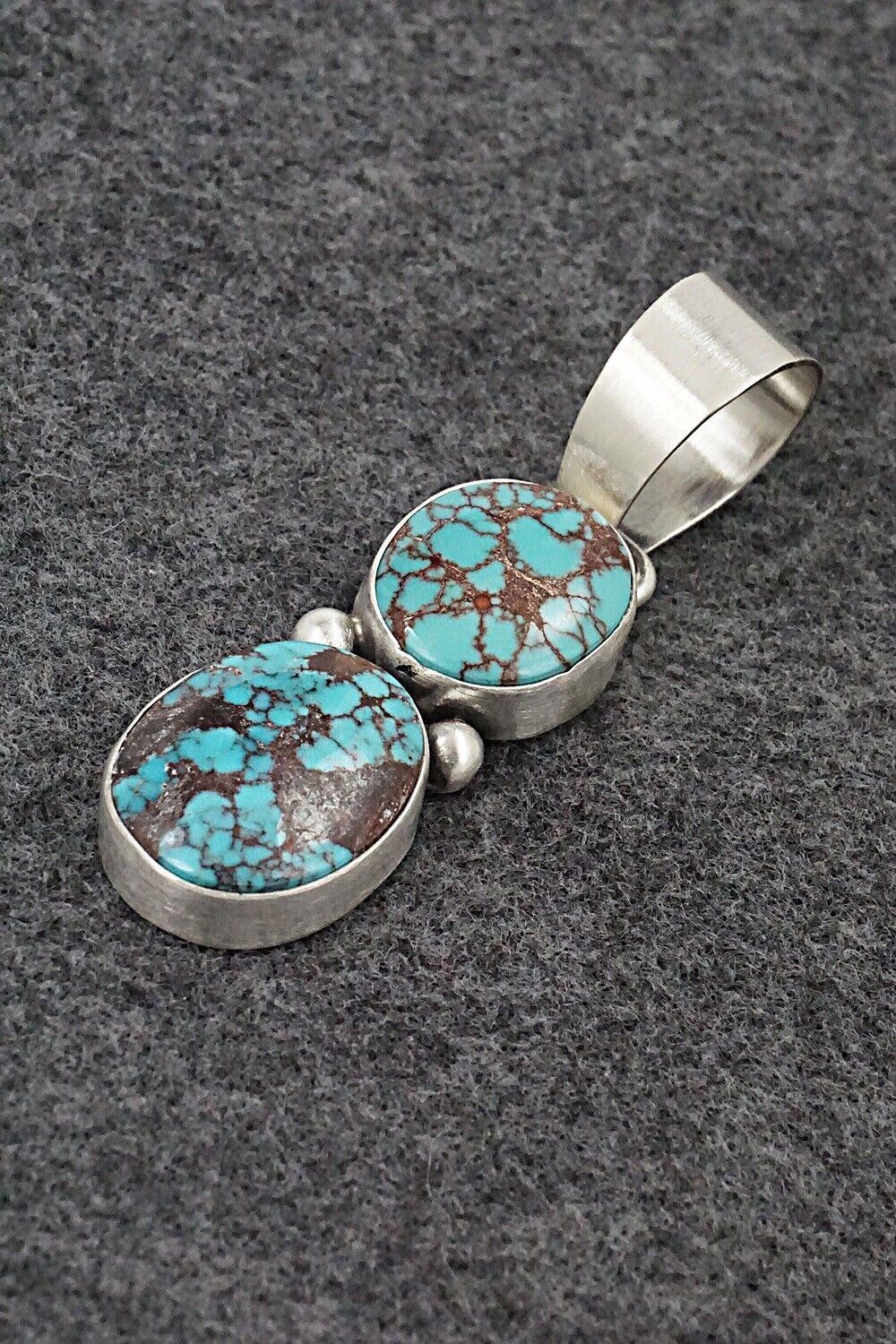 Turquoise & Sterling Silver Pendant - Bobby Johnson