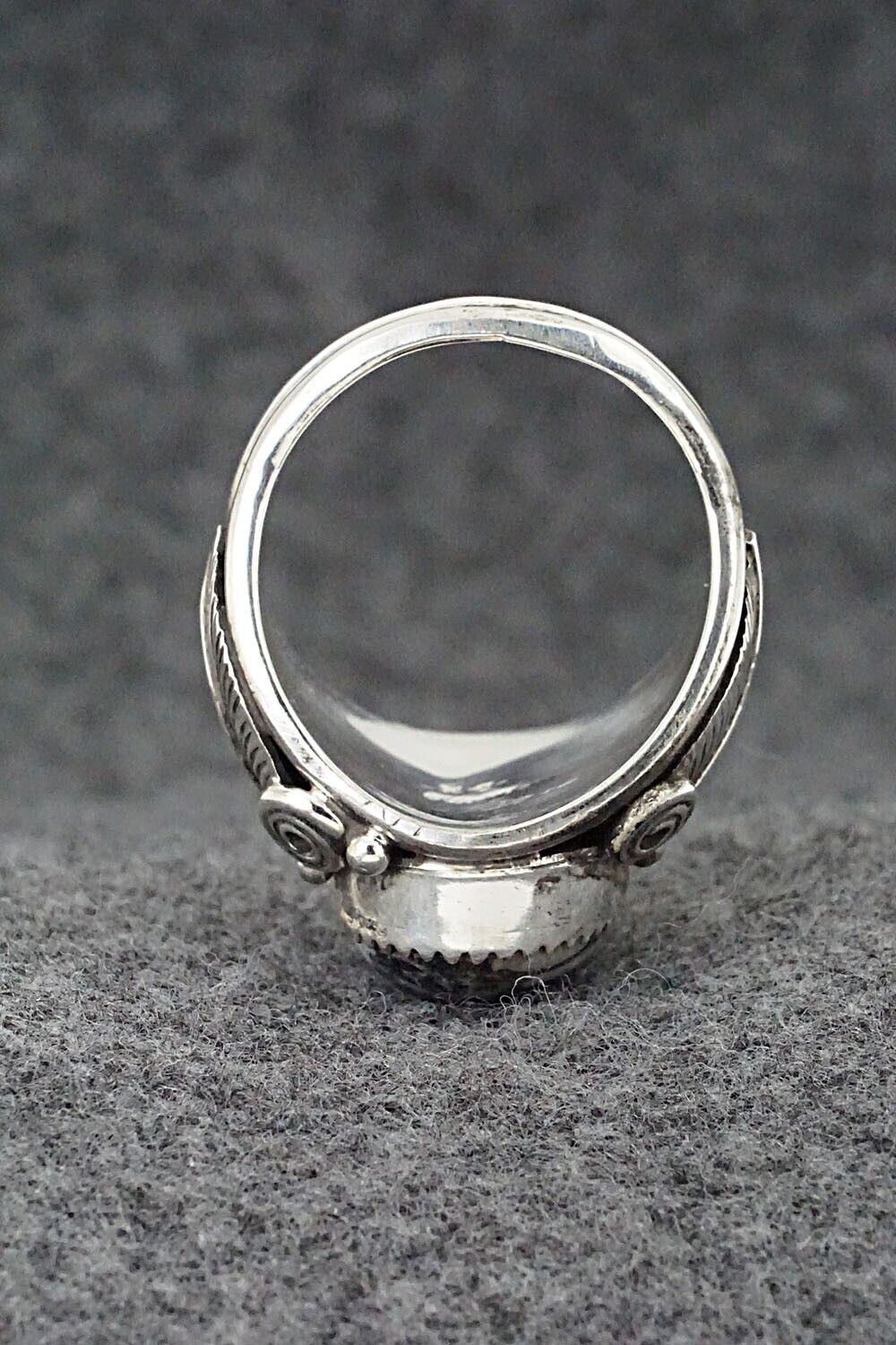 White Buffalo & Sterling Silver Ring - Davey Morgan - Size 11.75
