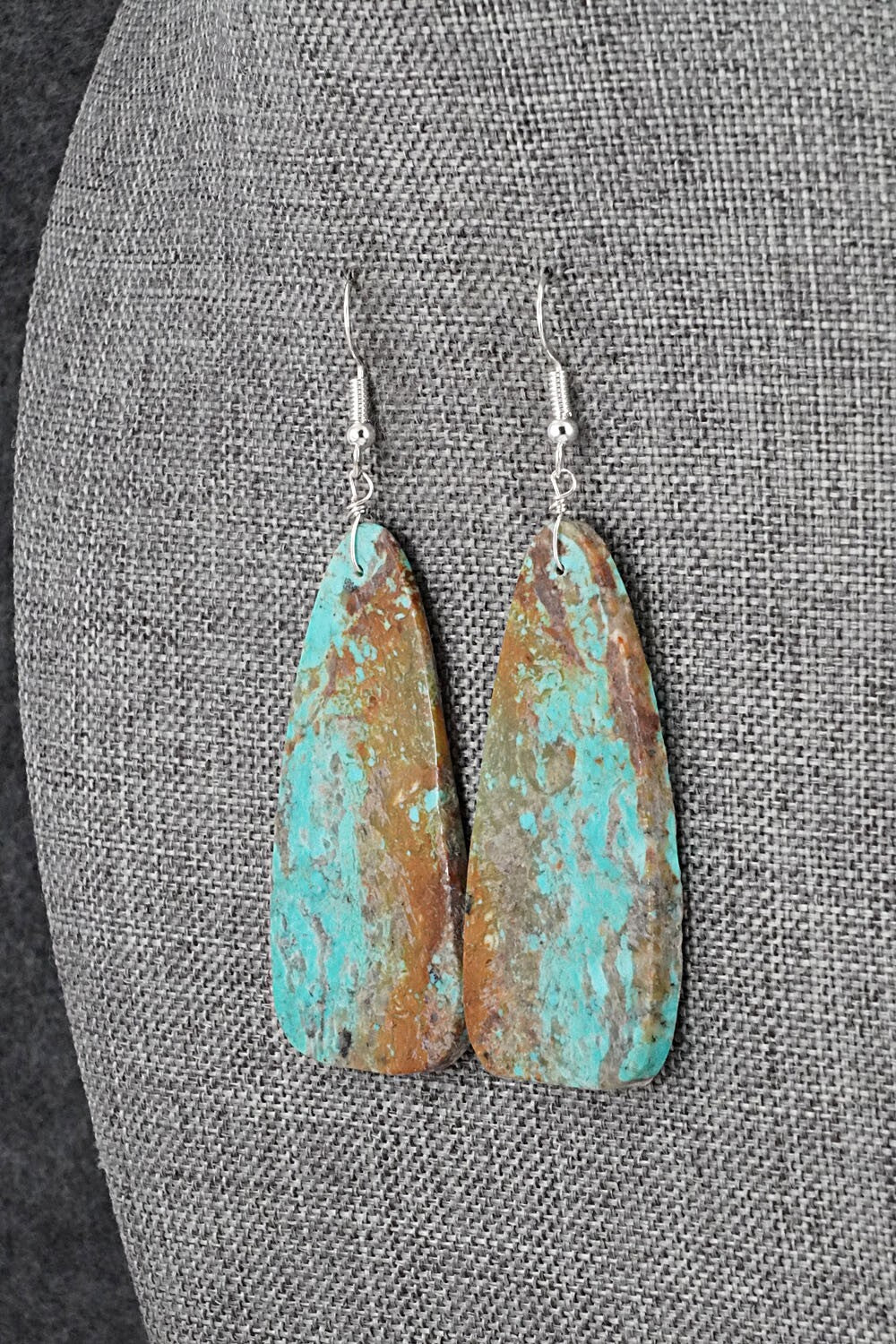 Turquoise & Sterling Silver Earrings - Louise Pete