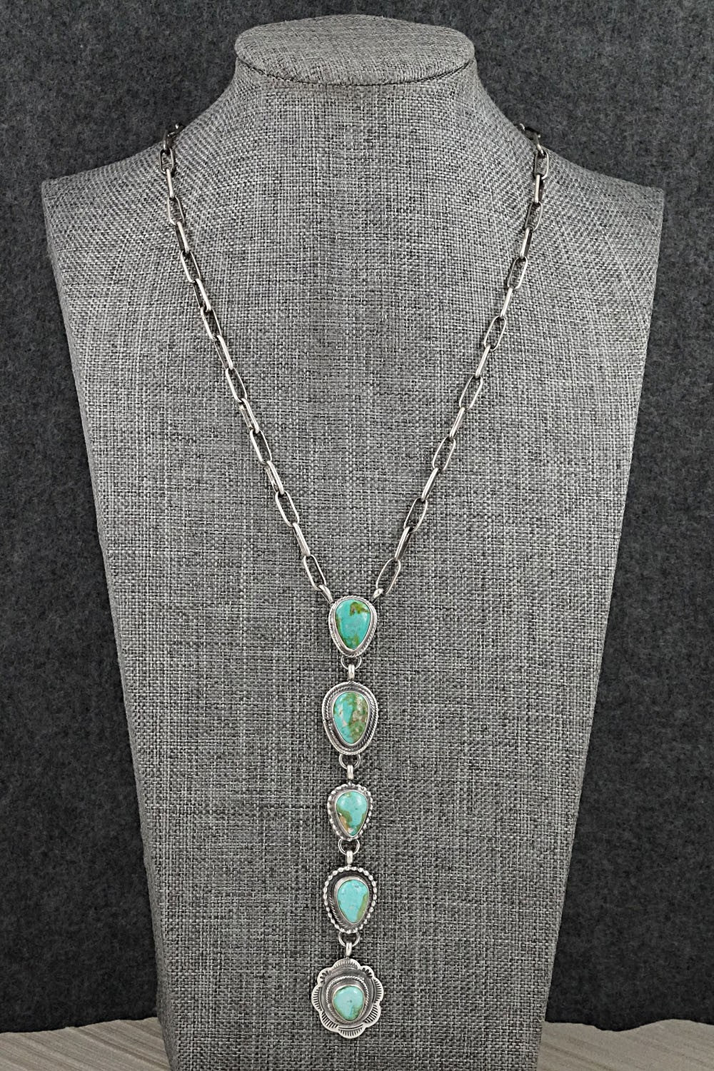 Turquoise & Sterling Silver Necklace - Bobby Johnson