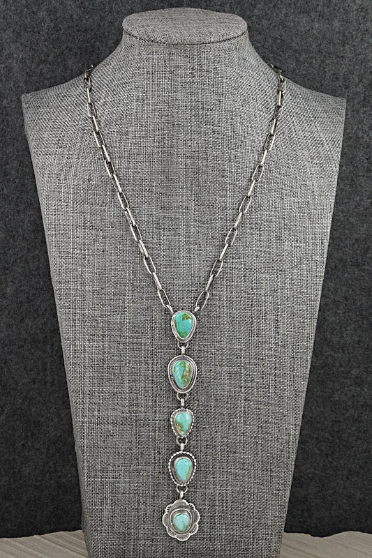 Turquoise & Sterling Silver Necklace - Bobby Johnson