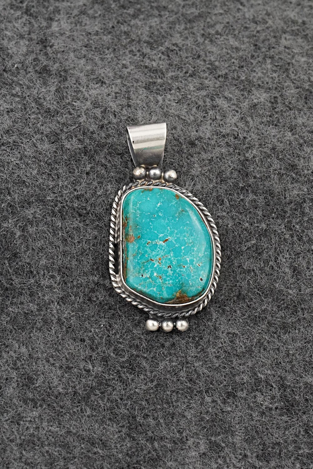 Turquoise & Sterling Silver Pendant - Rena Begay