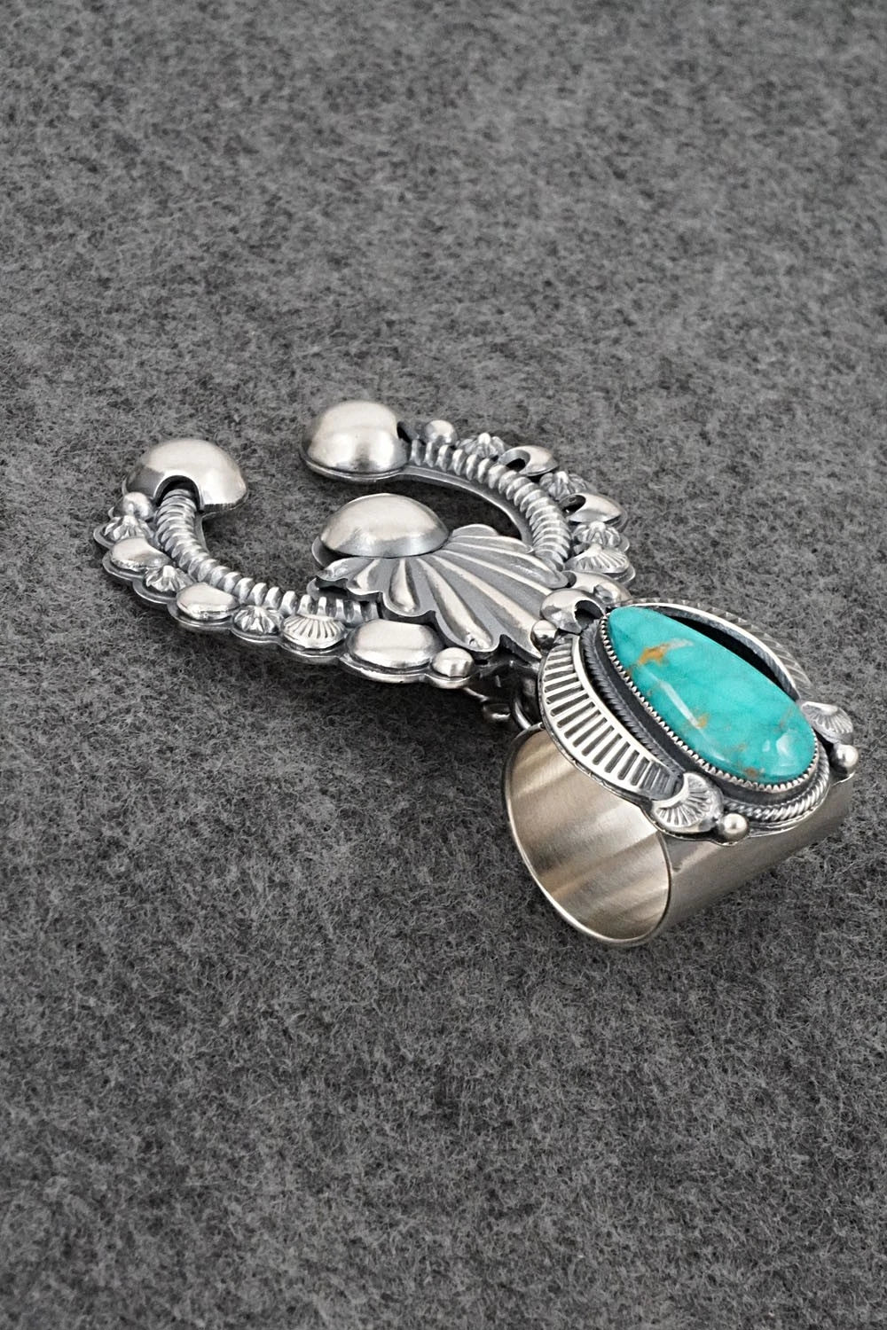 Turquoise & Sterling Silver Pendant - Delbert Gordon
