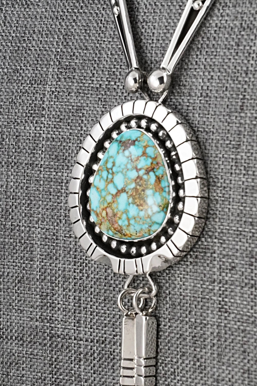 Turquoise & Sterling Silver Necklace and Earrings Set - Jonathan Nez