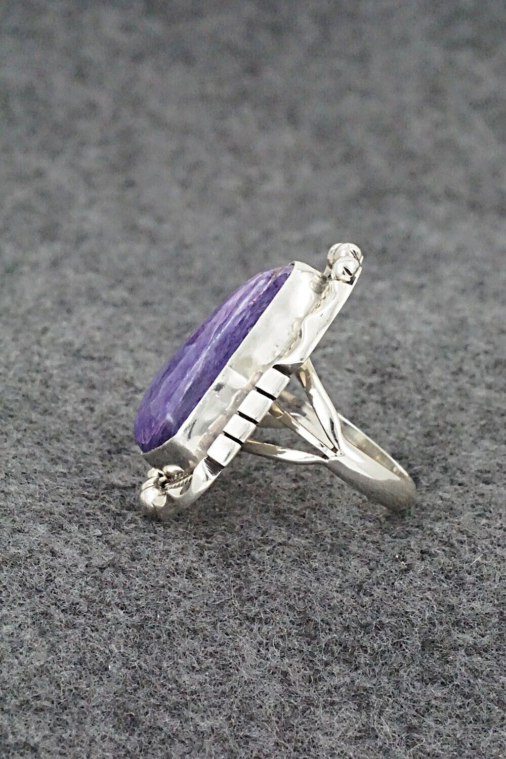 Charoite & Sterling Silver Ring - Samuel Yellowhair - Size 5.75