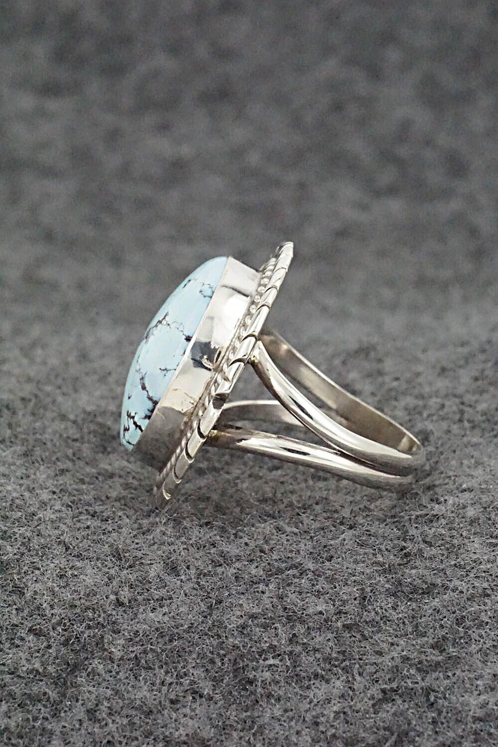 Turquoise & Sterling Silver Ring - Peggy Skeets - Size 8