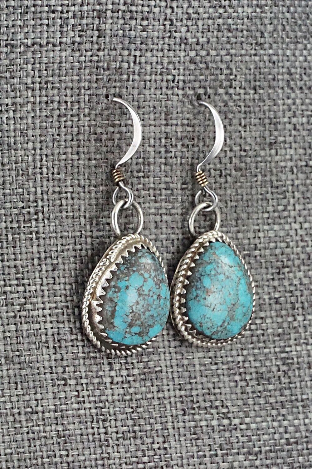 Turquoise & Sterling Silver Earrings - Ernest Hawthorne