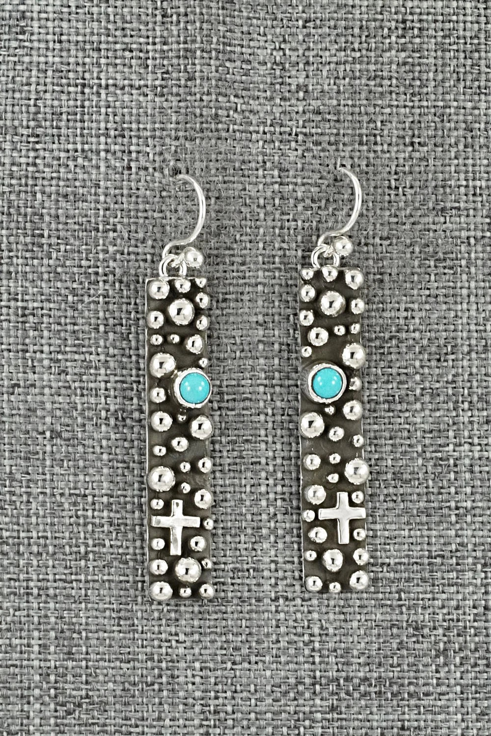 Turquoise & Sterling Silver Earrings - Akee Douglas
