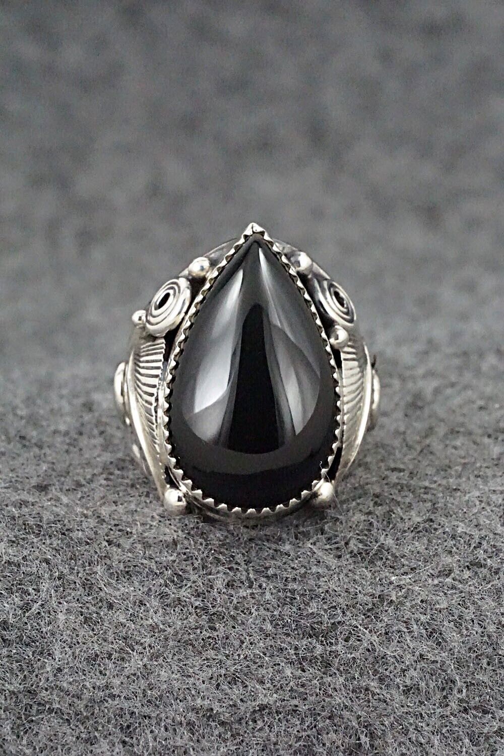 Onyx & Sterling Silver Ring - Darrell Morgan - Size 7