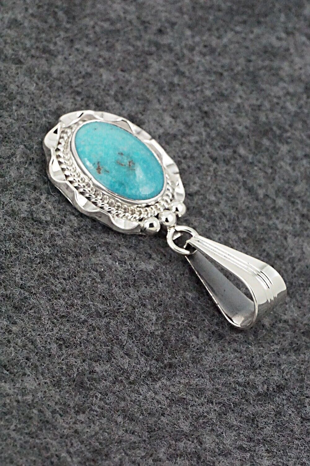 Turquoise & Sterling Silver Pendant - Samuel Yellowhair