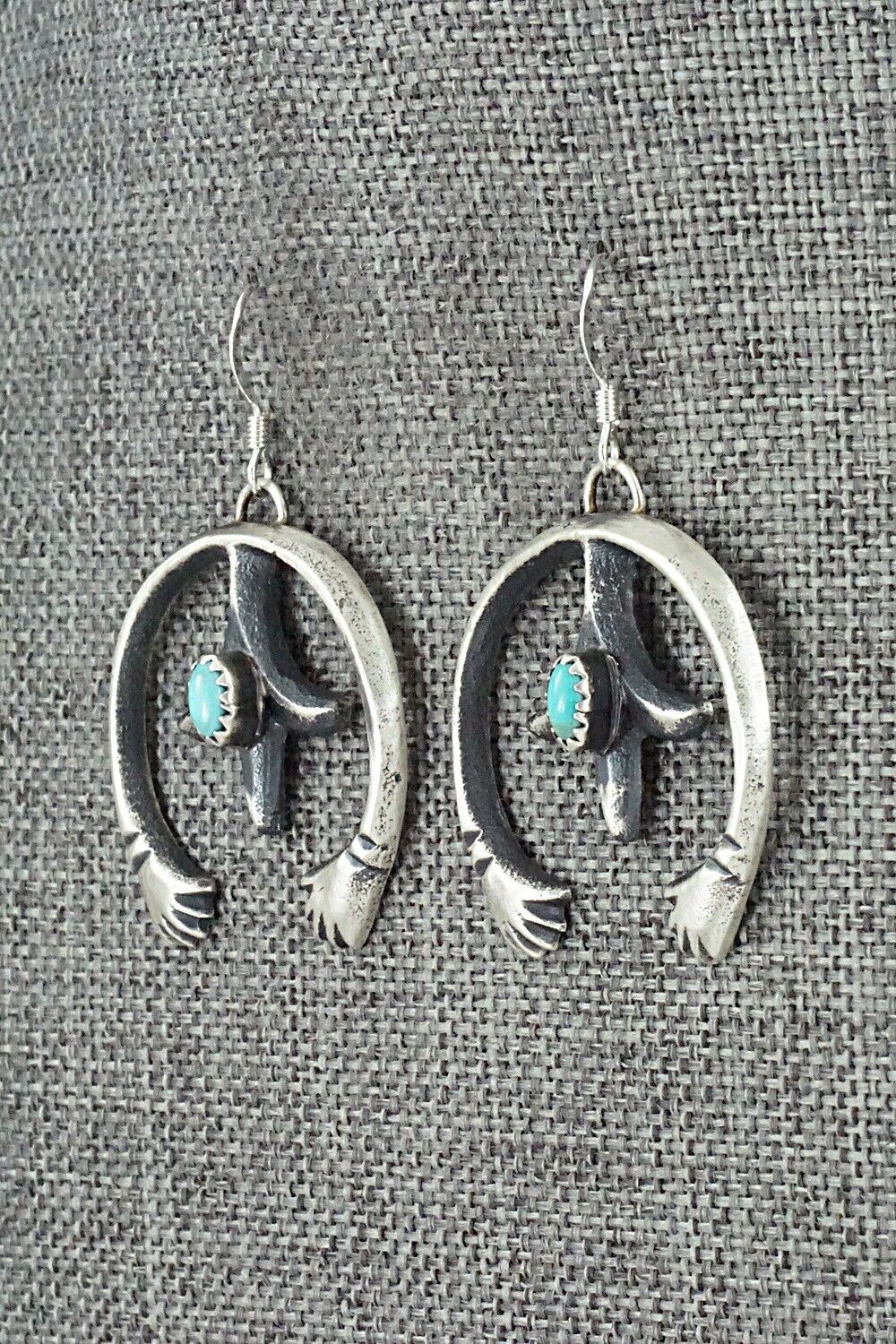 Turquoise & Sterling Silver Earrings - Martha Cayatiento