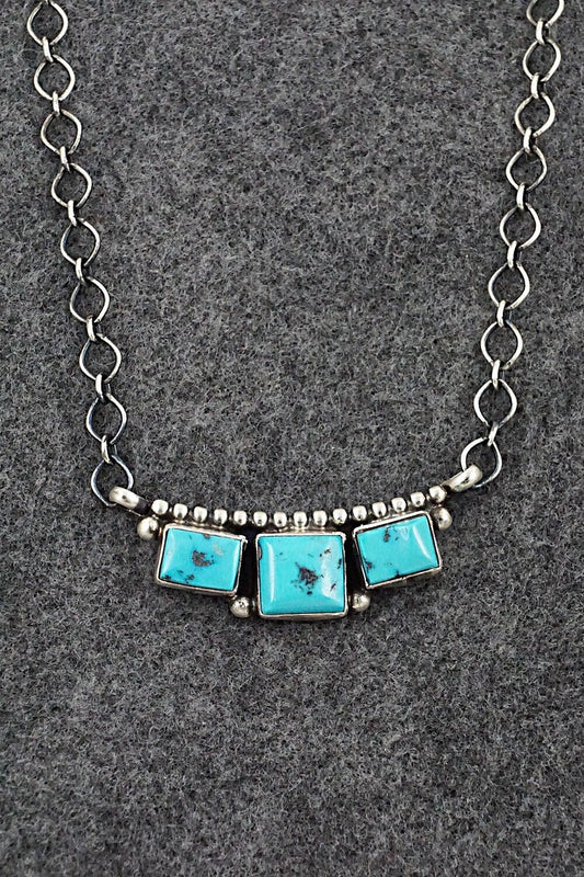 Turquoise & Sterling Silver Necklace - Darrin Livingston