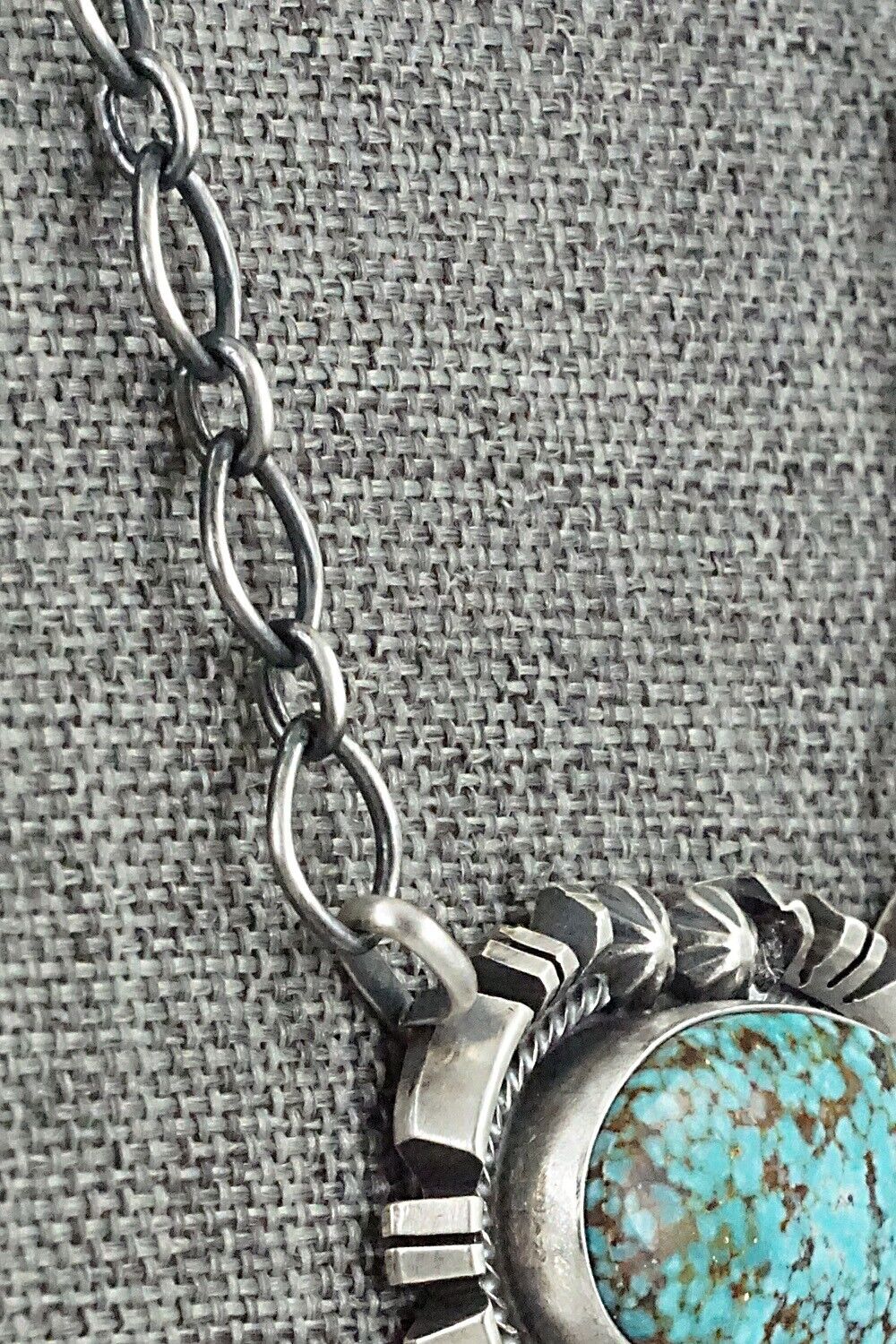 Turquoise & Sterling Silver Necklace - Randy Billy