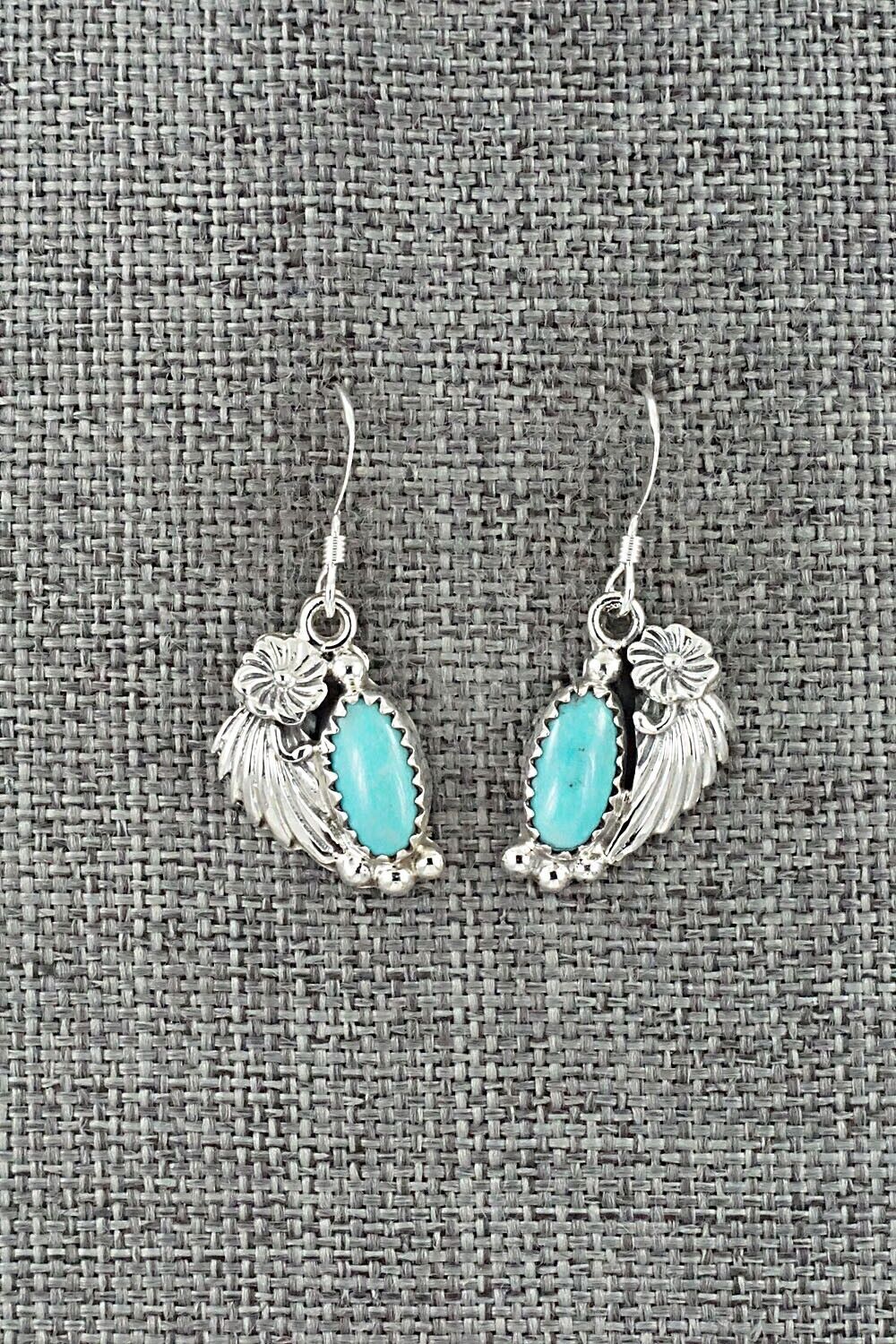 Turquoise and Sterling Silver Earrings - Andrew Vandever