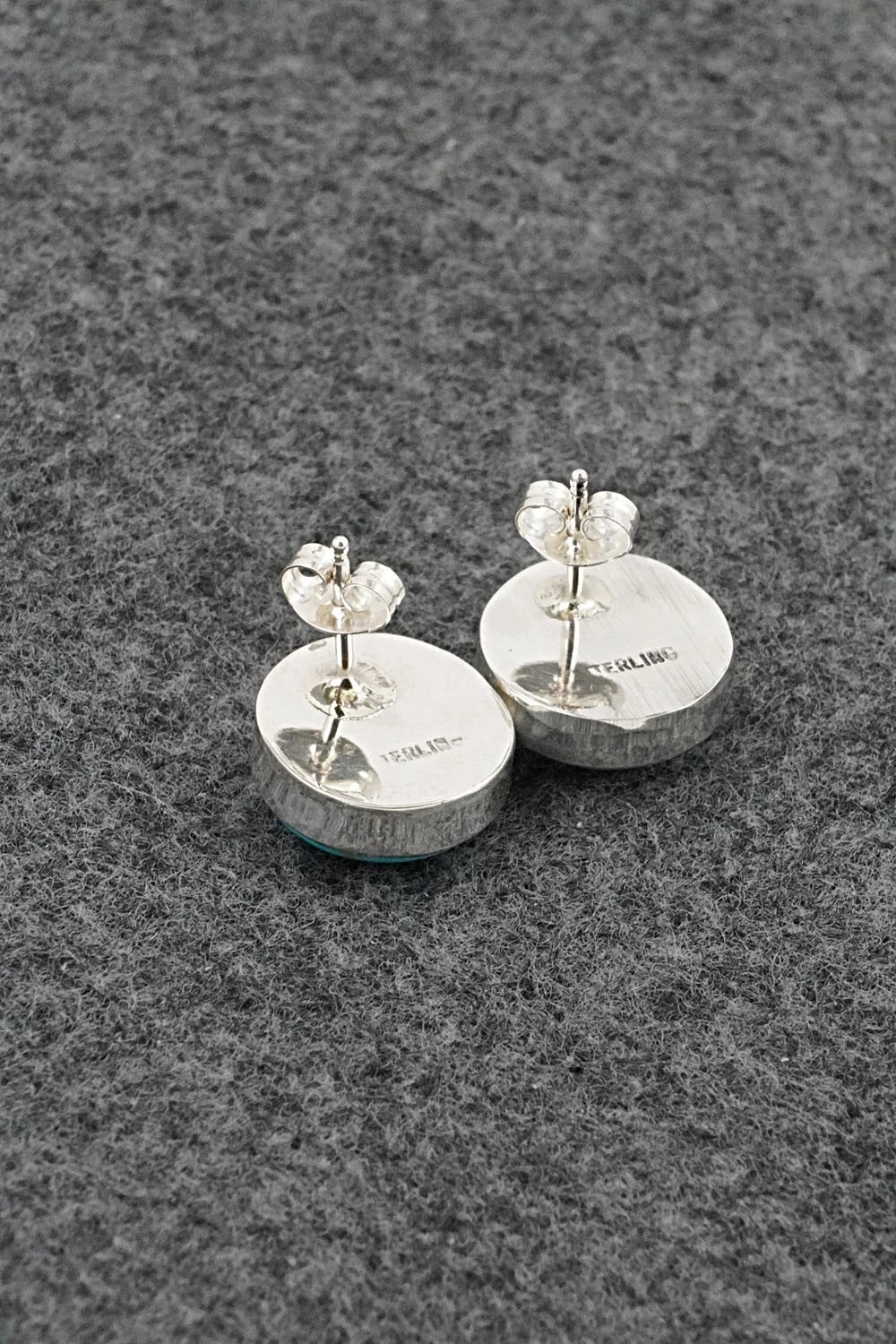 Turquoise & Sterling Silver Earrings - Rosemary Saunders