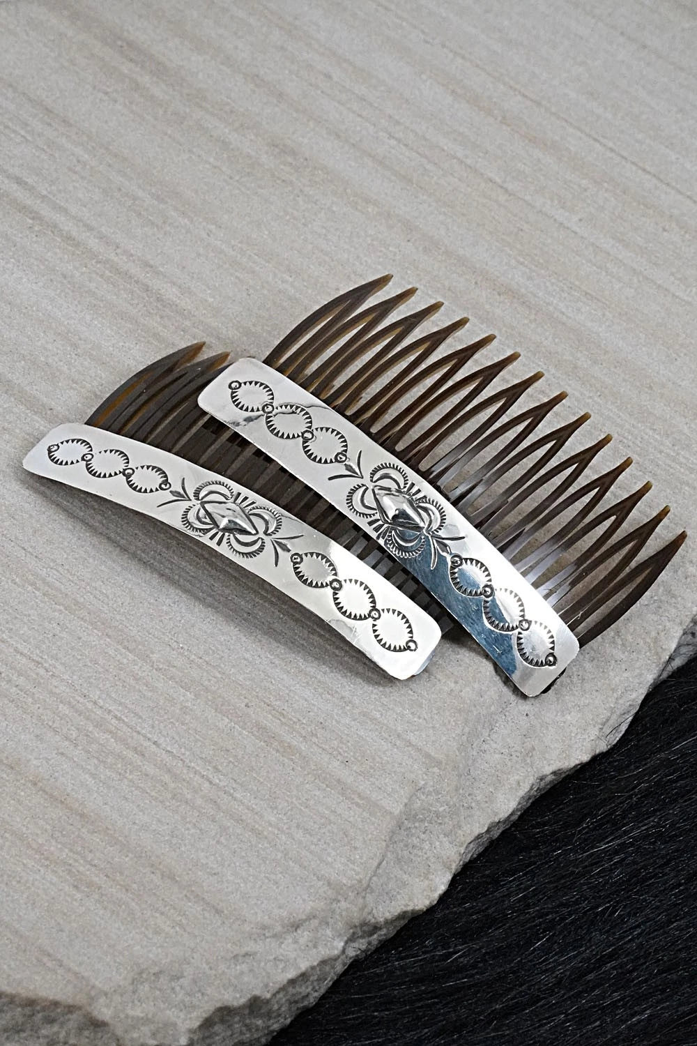 Sterling Silver Hair Combs - Bertha Begay