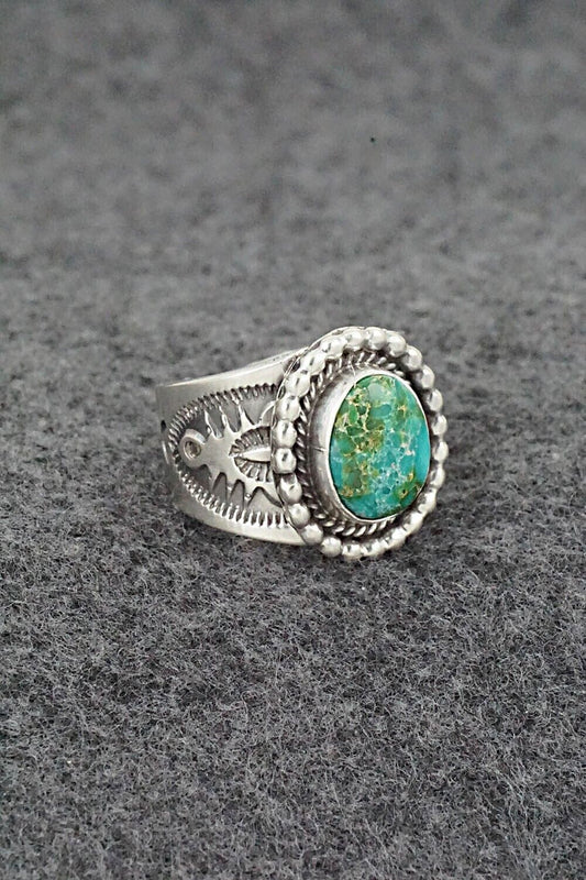 Turquoise & Sterling Silver Ring - Samuel Yellowhair - Size 6