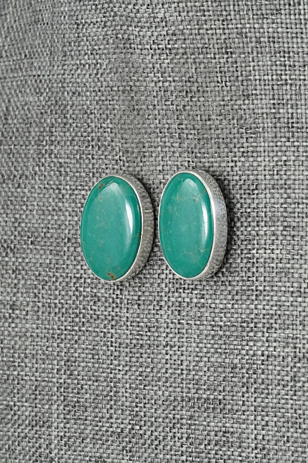 Turquoise & Sterling Silver Earrings - Eugene Gruber