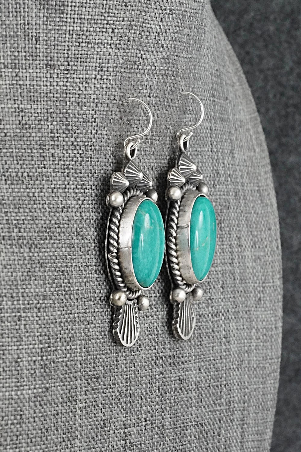 Turquoise & Sterling Silver Earrings - Michael Calladitto