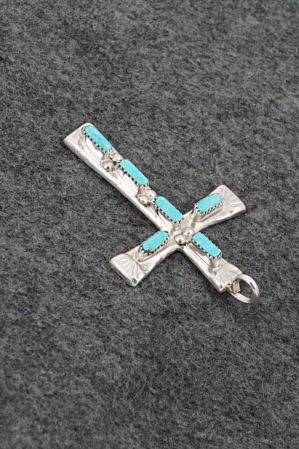 Turquoise & Sterling Silver Pendant - Verona Quam