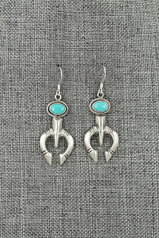 Turquoise & Sterling Silver Earrings - Gary Shorty