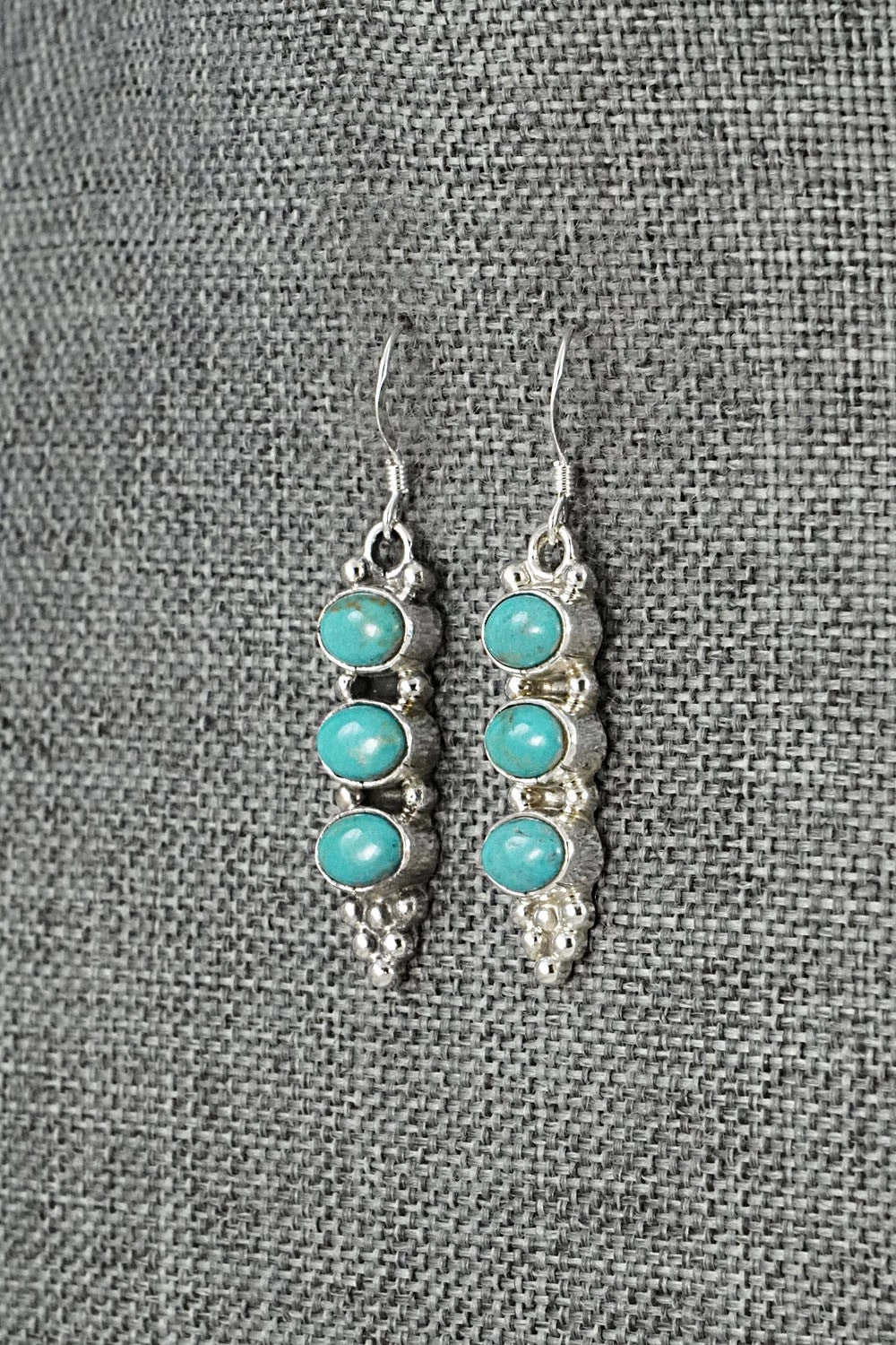 Turquoise & Sterling Silver Earrings - Gary Shorty