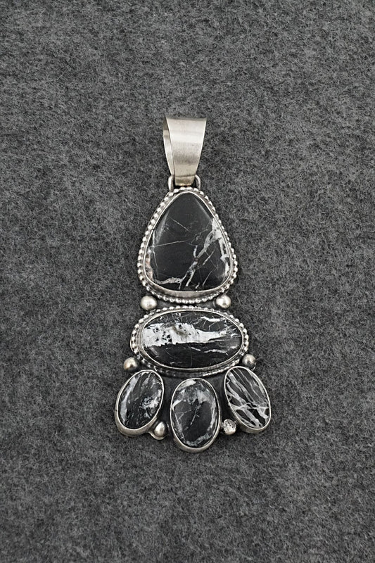 White Buffalo & Sterling Silver Pendant - Bobby Johnson