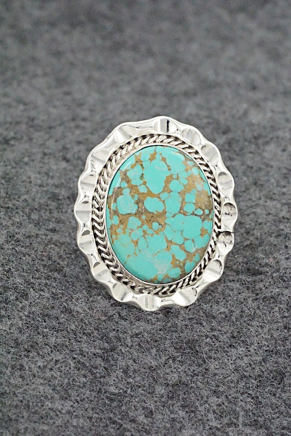 Turquoise & Sterling Silver Ring - Samuel Yellowhair - Size 7.75