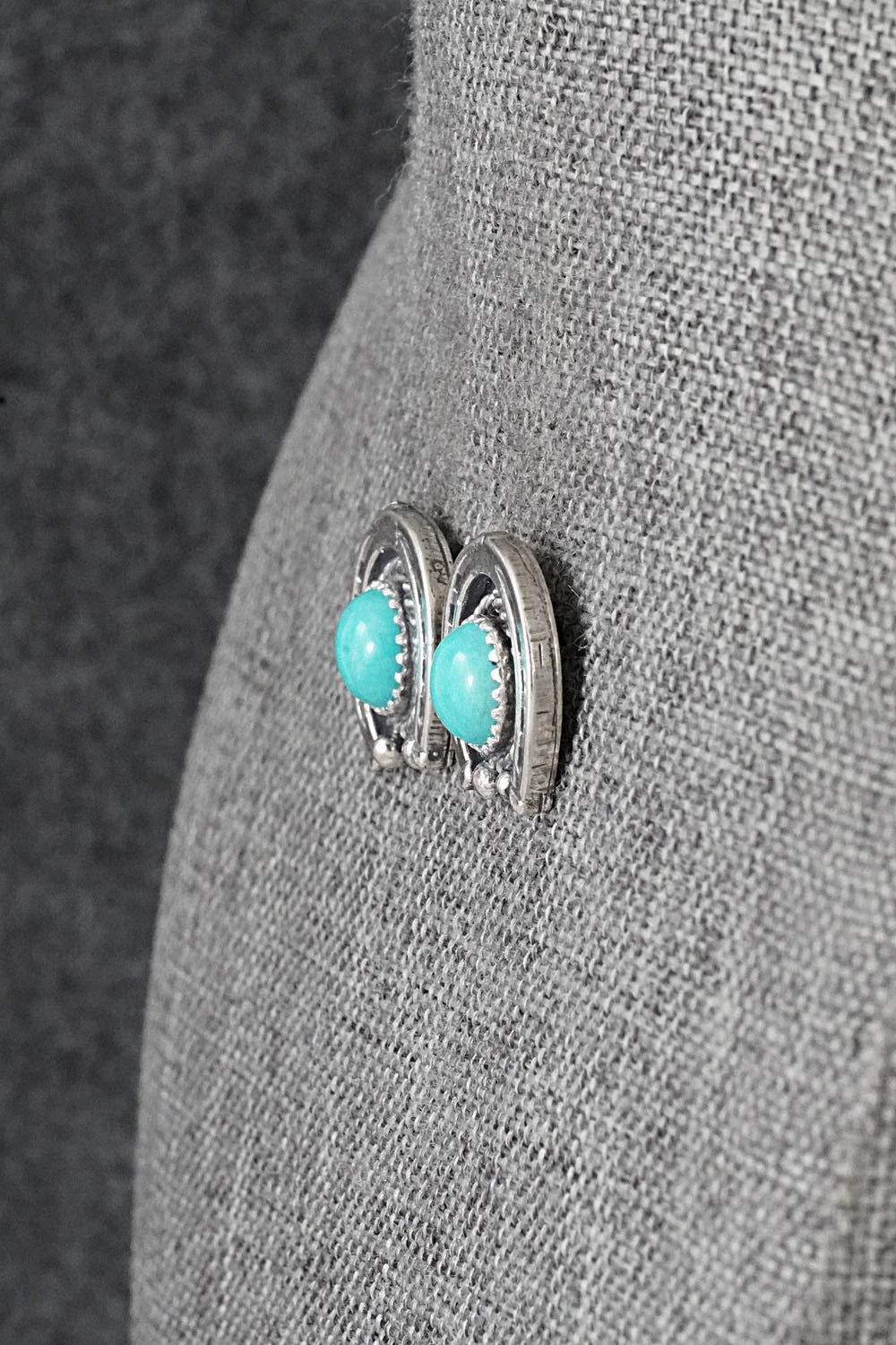 Turquoise & Sterling Silver Earrings - Annette Chiquito