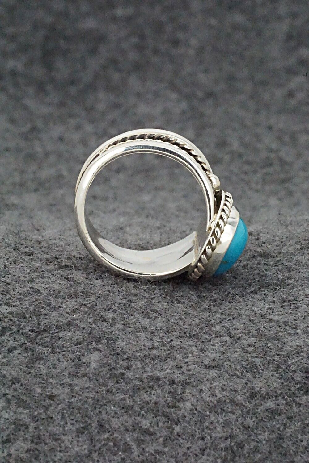 Turquoise & Sterling Silver Ring - Thomas Yazzie - Size 6.5
