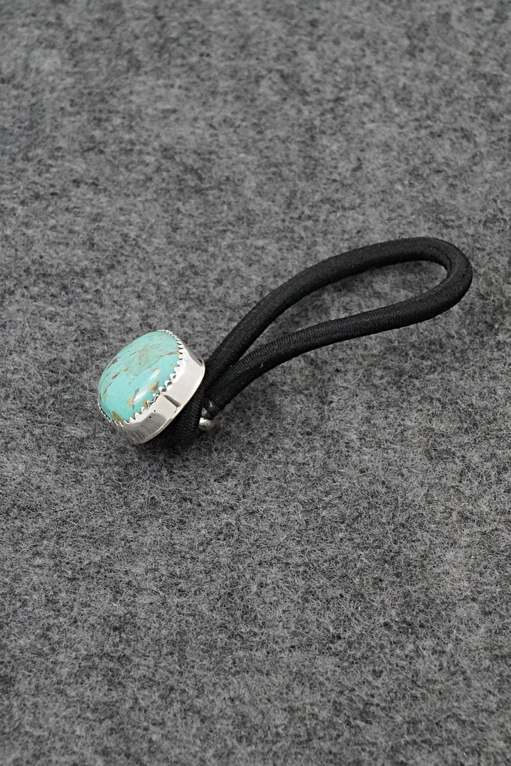 Turquoise & Sterling Silver Hair Tie - Jolene Begay