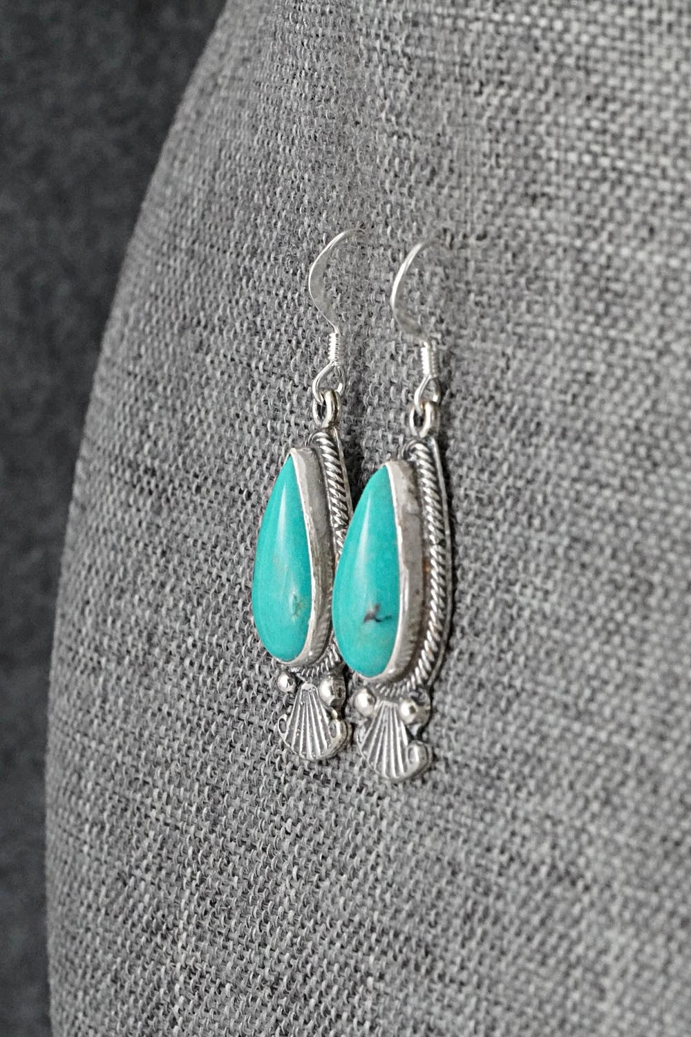 Turquoise & Sterling Silver Earrings - Verley Betone