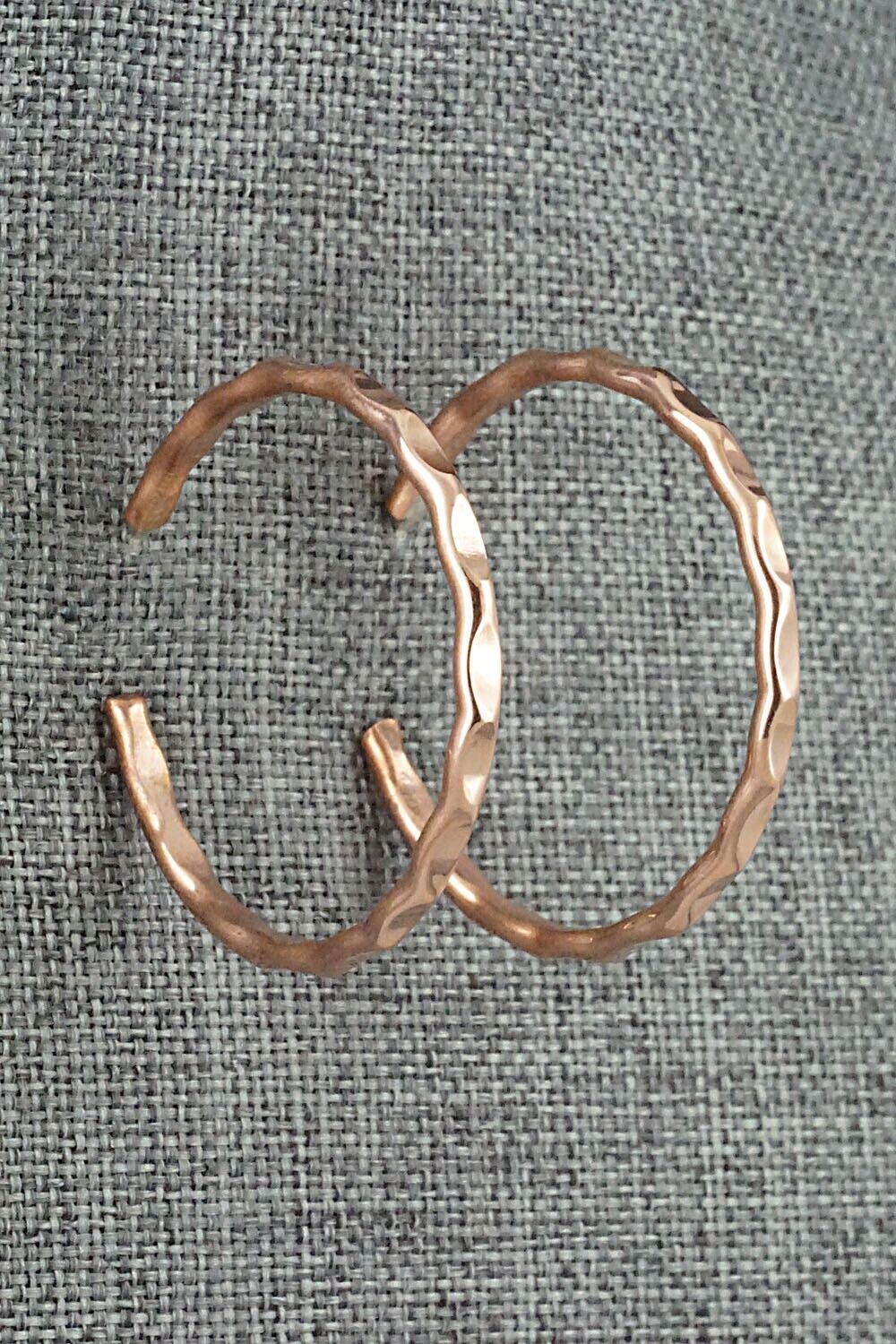 Copper Hoop Earrings - Elaine Tahe