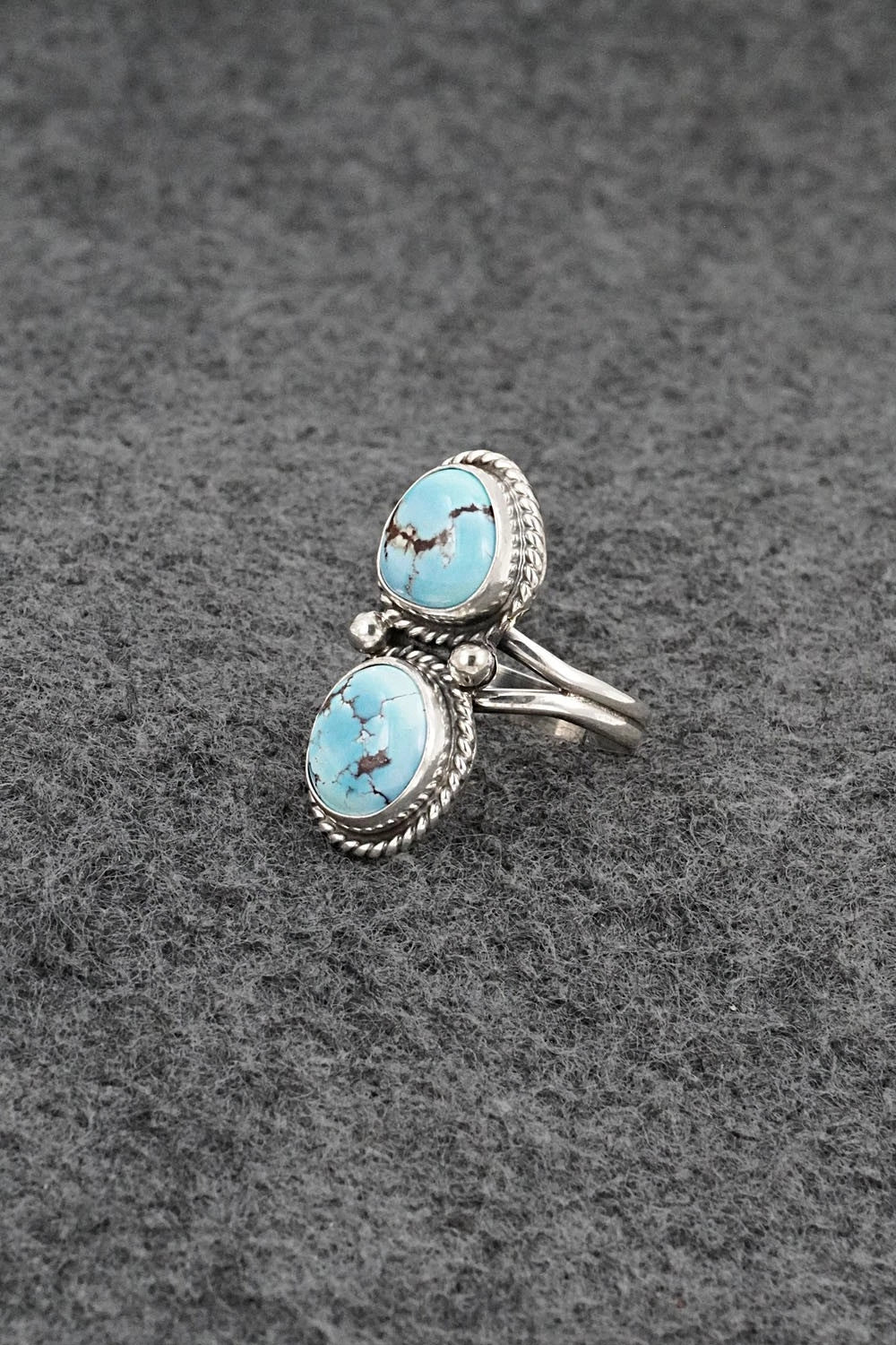 Turquoise & Sterling Silver Ring - Eugene Gruber - Size 5