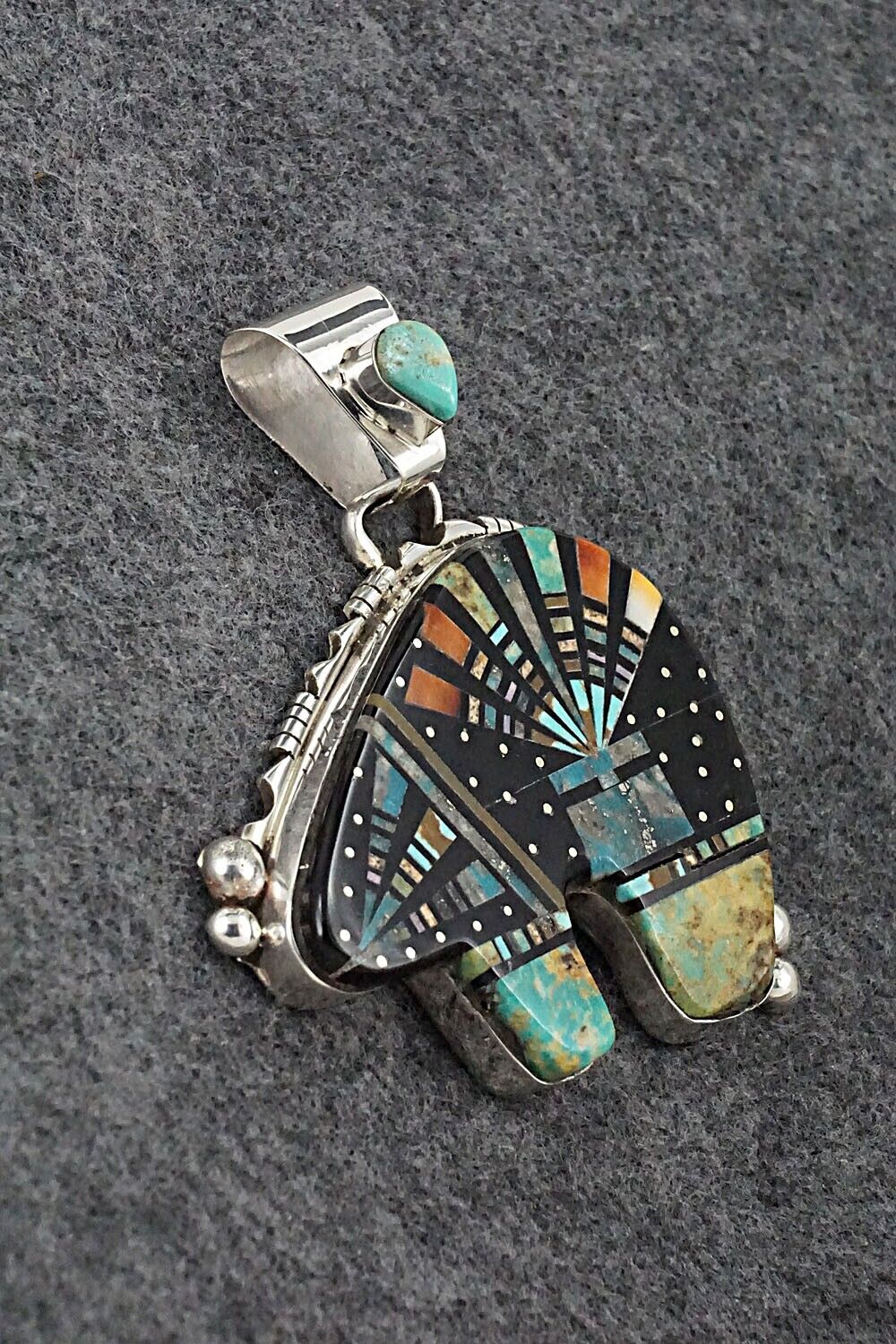 Multi Stone & Sterling Silver Pendant - Ray Jack