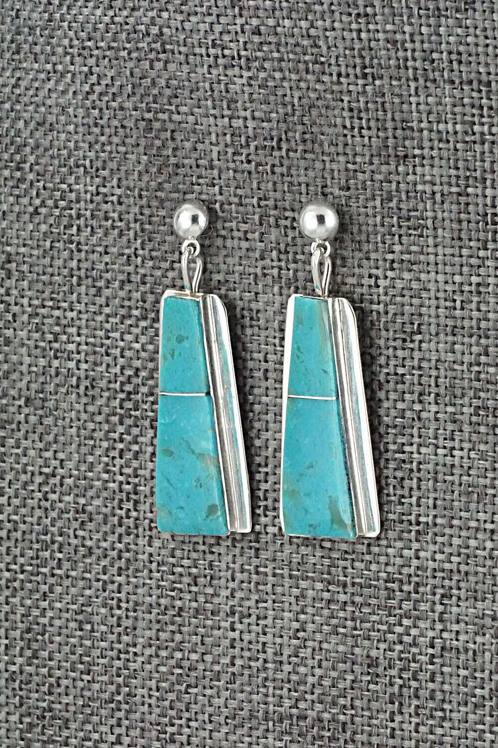 Turquoise & Sterling Silver Earrings - Brenda Pete