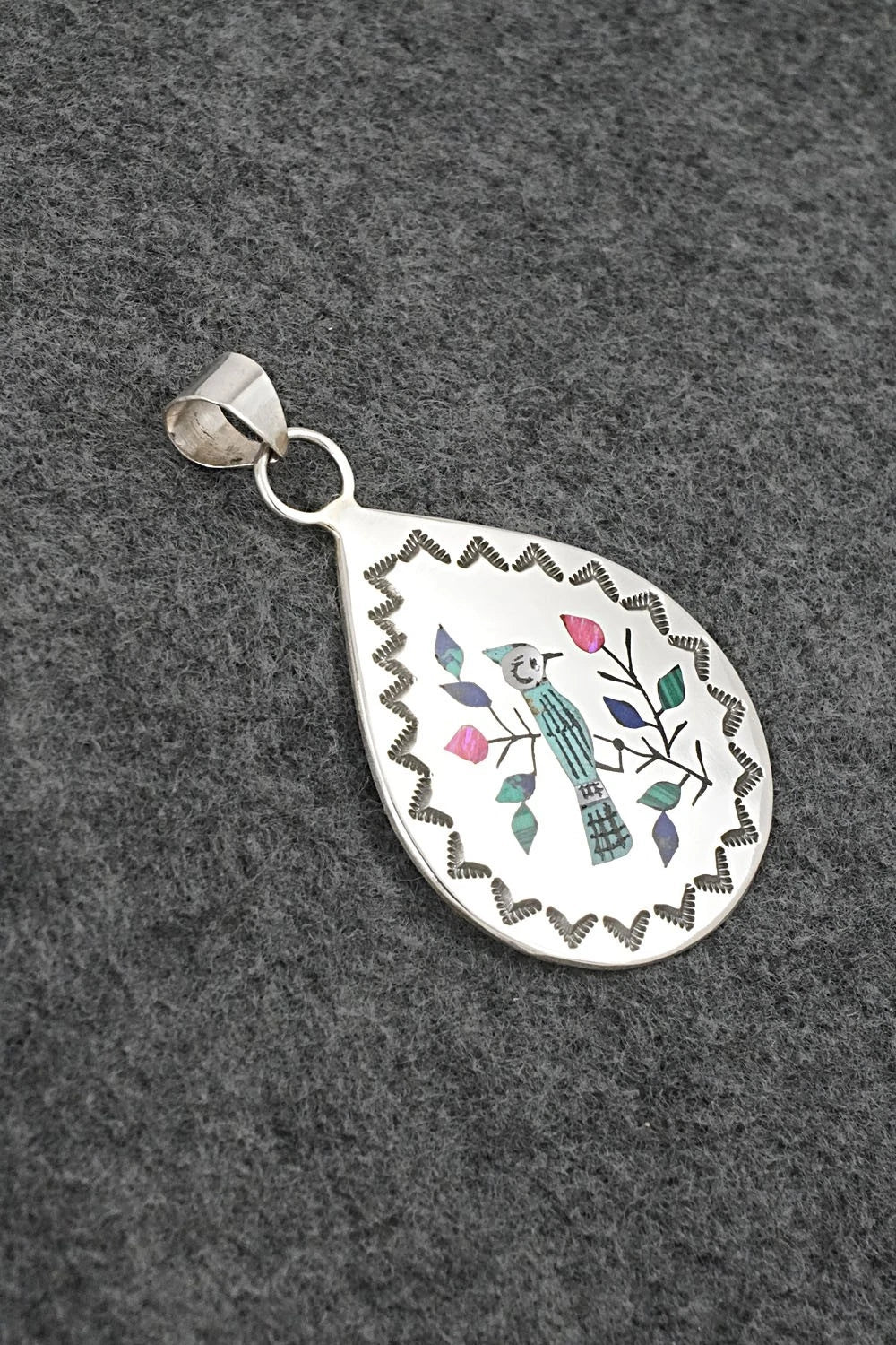 Multi-Stone & Sterling Silver Pendant - Raymond Boyd