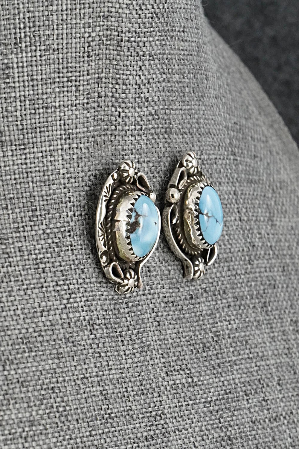 Turquoise & Sterling Silver Squash Blossom Set - Phil Nez