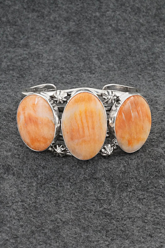 Spiny Oyster & Sterling Silver Bracelet - Paul Livingston