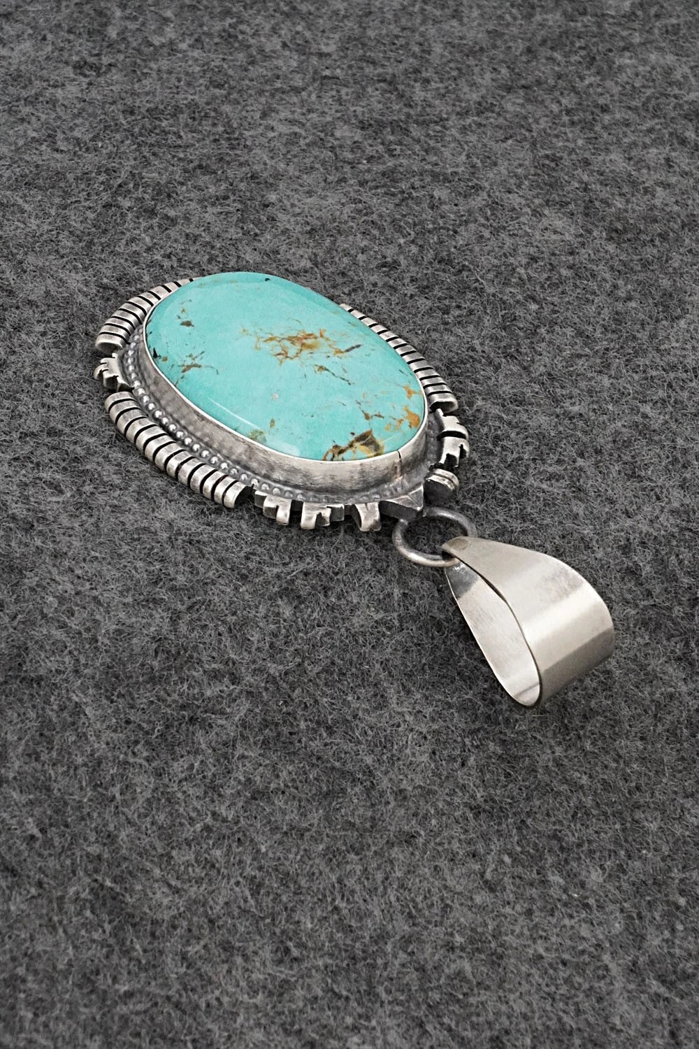 Turquoise & Sterling Silver Pendant - Randy Billy