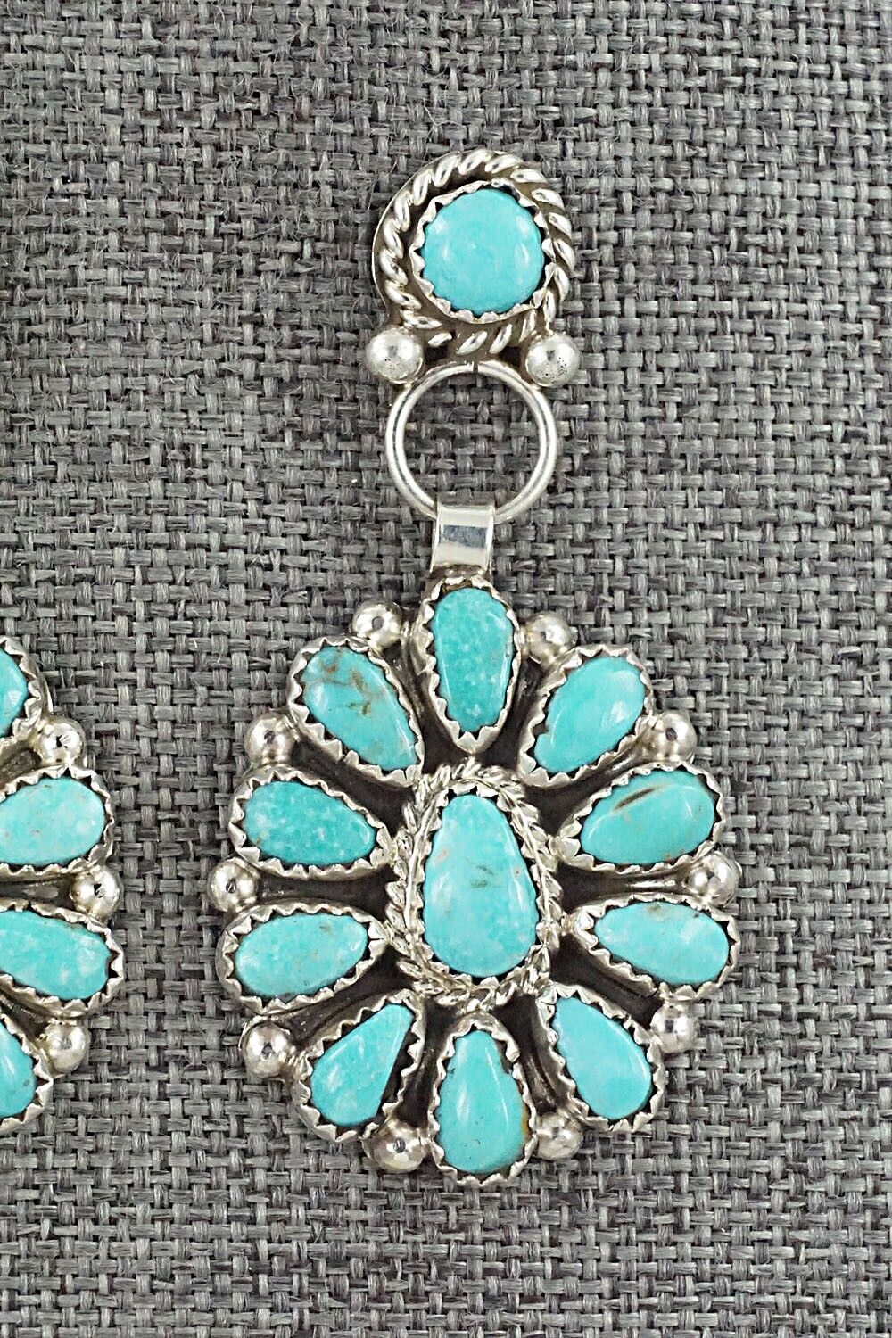 Turquoise & Sterling Silver Earrings - Eunise Wilson