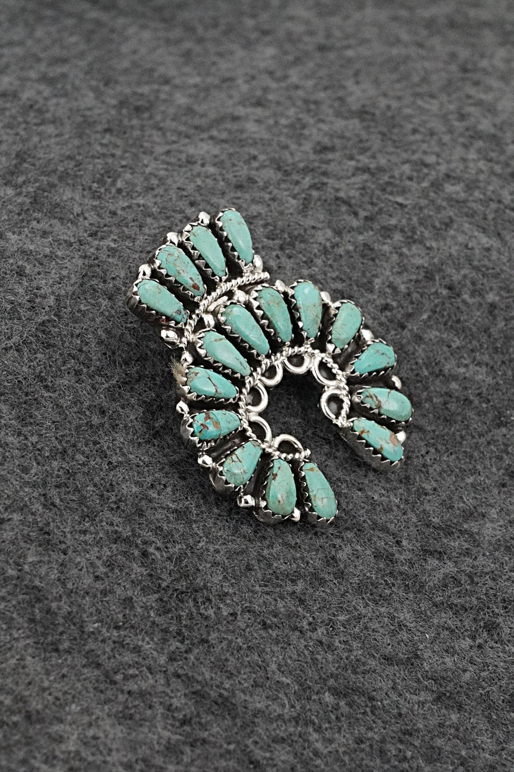 Turquoise & Sterling Silver Pendant/Pin - Zeita Begay