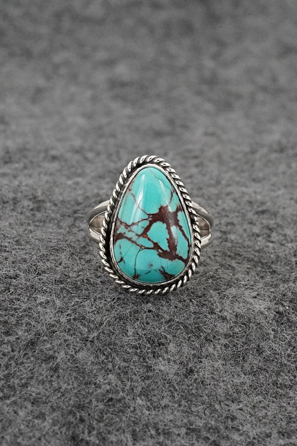 Turquoise & Sterling Silver Ring - Eugene Gruber - Size 6.5