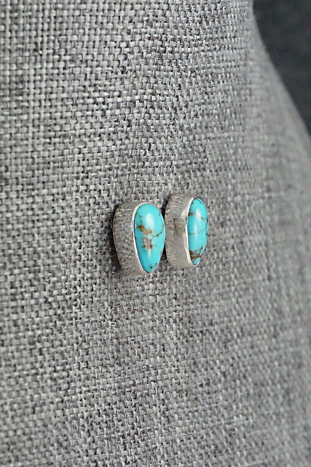 Turquoise & Sterling Silver Earrings - Marco Begaye