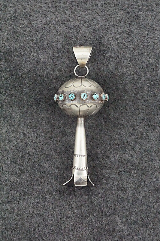 Turquoise & Sterling Silver Pendant - Tim Yazzie