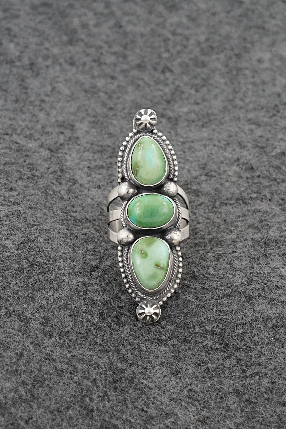 Turquoise & Sterling Silver Ring - Bobby Johnson - Size 7