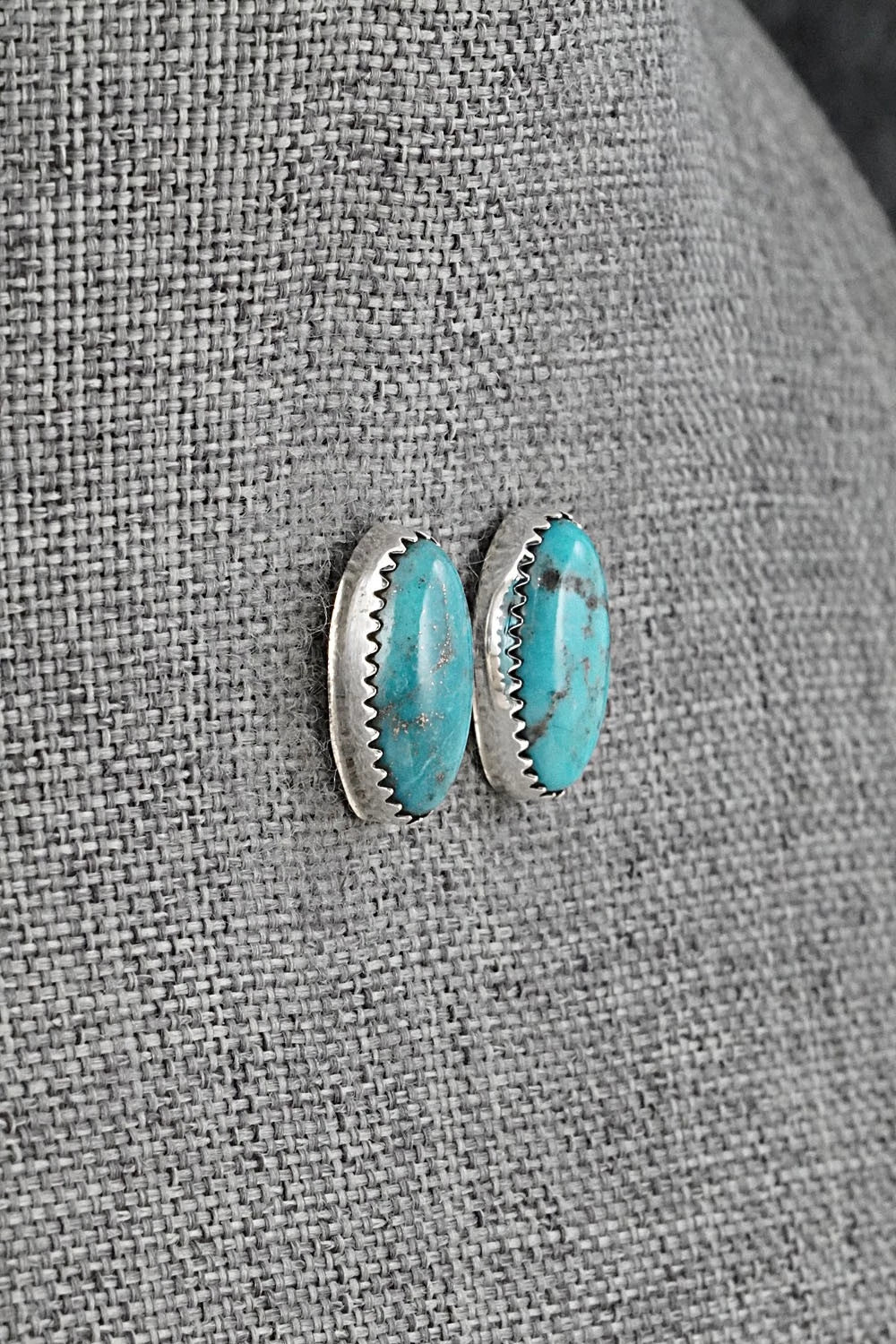 Turquoise & Sterling Silver Necklace and Earrings Set - Murray Hannaweeka