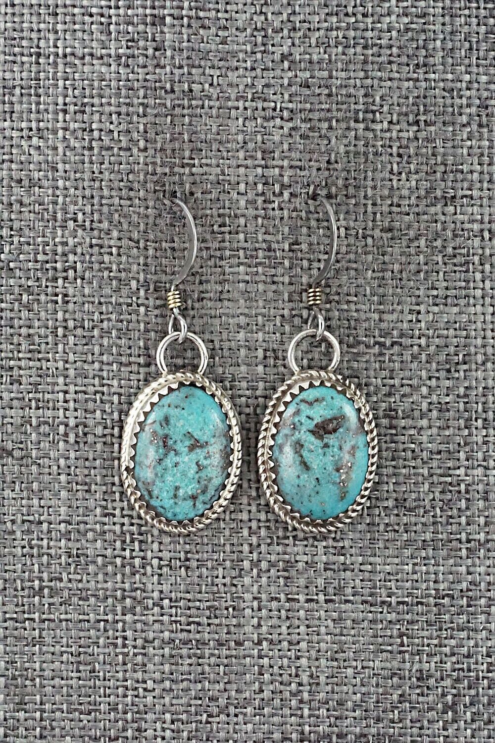 Turquoise & Sterling Silver Earrings - Ernest Hawthorne